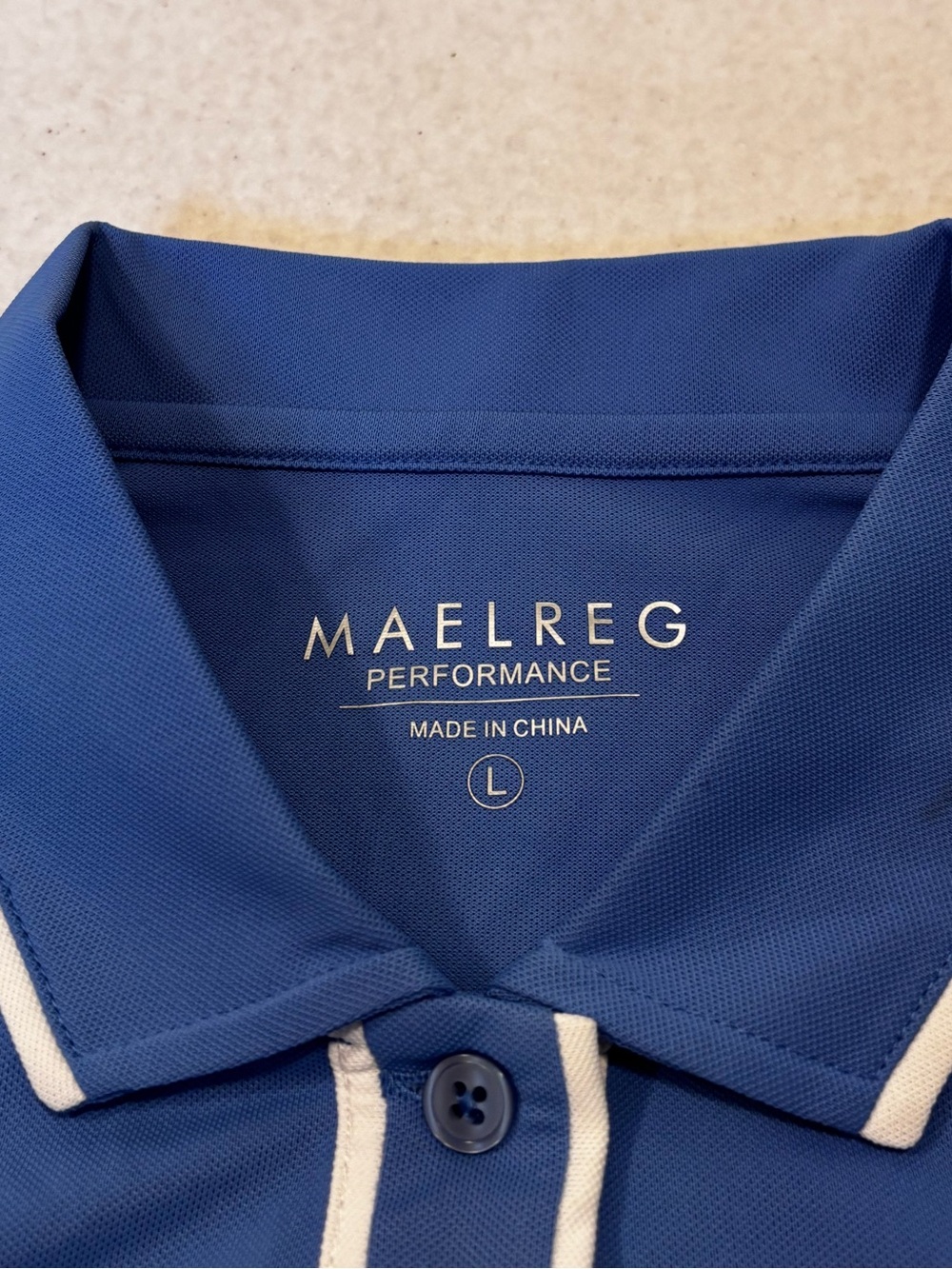 NWT Maelreg Women’s Polo Shirt Blue Performance Golf UPF 30 Size L - Picture 6 of 10